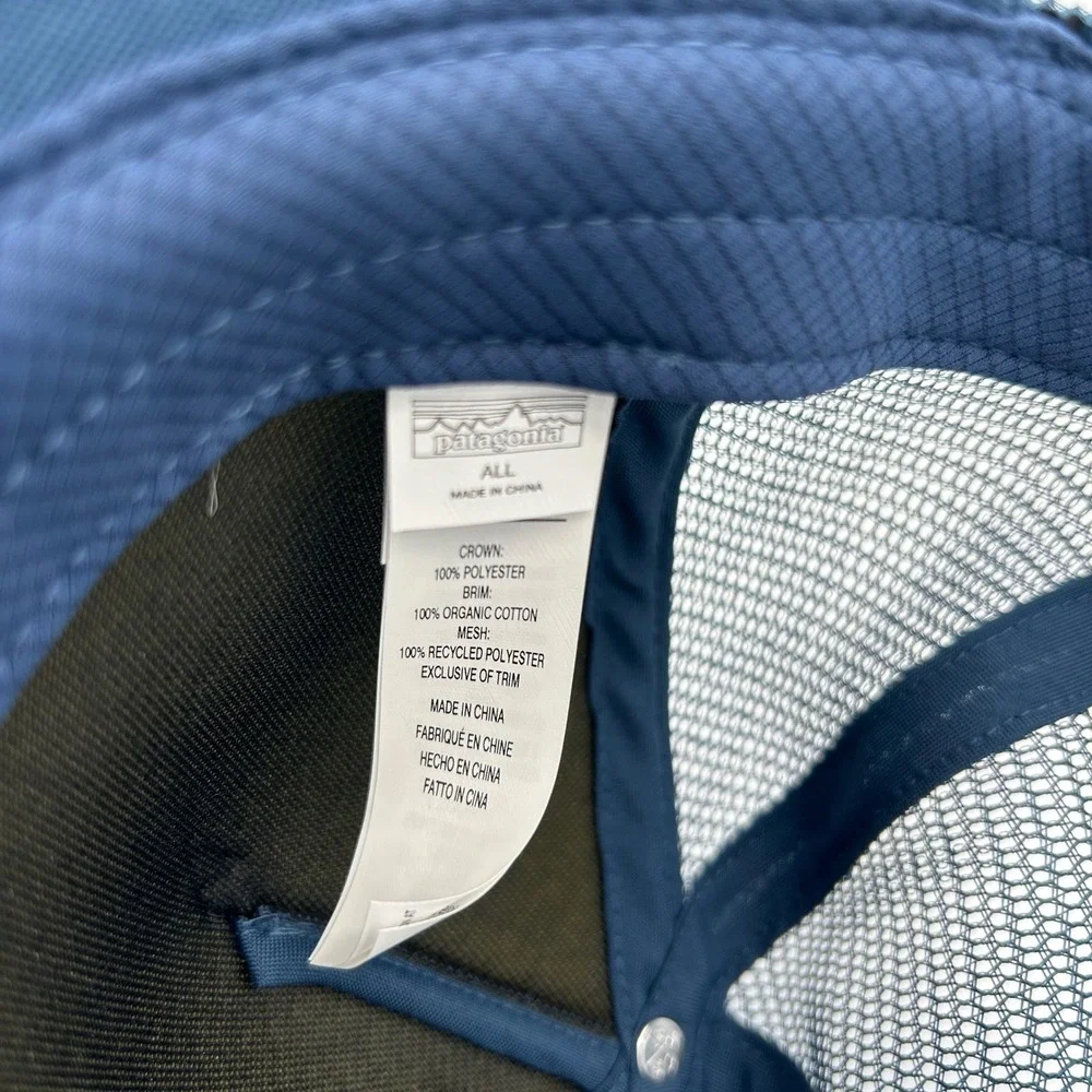 Patagonia Trucker Hat Fitz Roy Far Out Interstate Womens‎ OS Stone Blue Outdoors